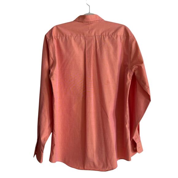 Vintage LL Bean Cotton Salmon Button Down Shirt Mens 15-35 - Picture 2 of 16